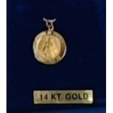 Infant of Prague Medal 14 kt Gold